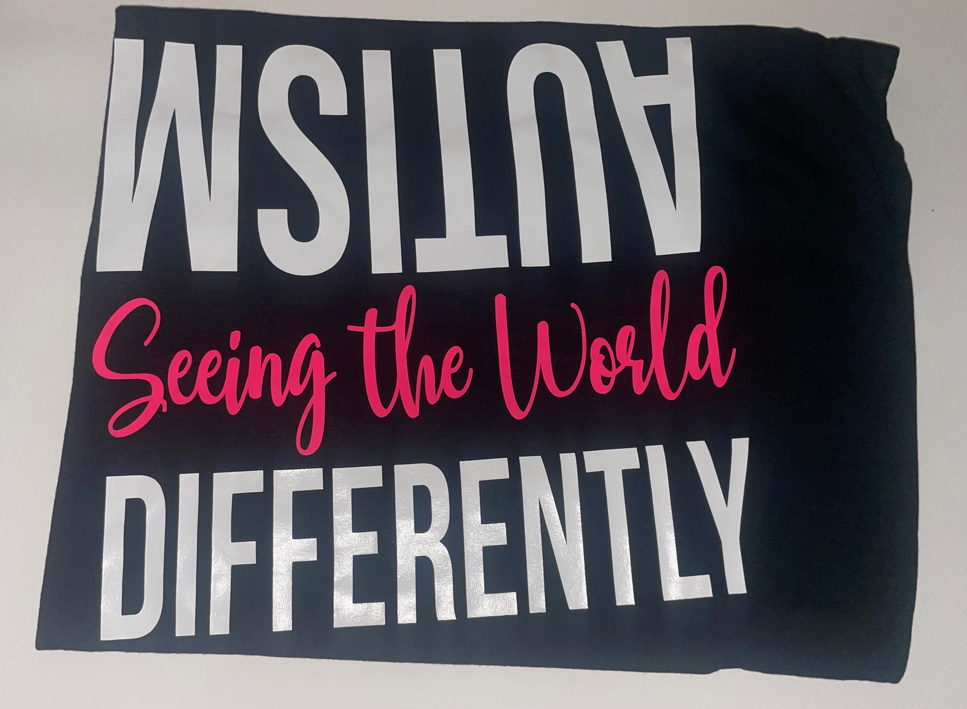 Autism Awareness T-Shirt - Pink & Red